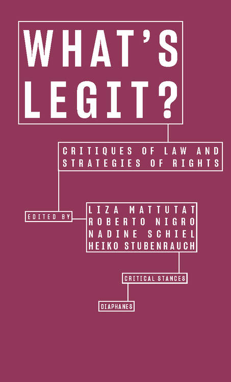 Christoph Menke: Genealogy, Paradox, Transformation: Basic Elements of a Critique of Rights