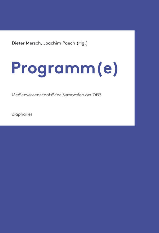 John Durham Peters: 4. Einführung: Sektion: »Programmatik - Comments on the Research Program of Media Studies«